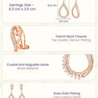 Peora Graceful CZ Earrings - Rose Gold