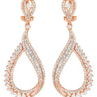 Peora Graceful CZ Earrings - Rose Gold