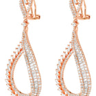 Peora Graceful CZ Earrings - Rose Gold