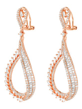 Peora Graceful CZ Earrings - Rose Gold