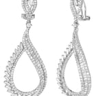 Peora Graceful CZ Earrings - Silver