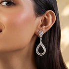 Peora Graceful CZ Earrings - Silver