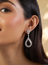 Peora Graceful CZ Earrings - Silver