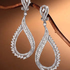 Peora Graceful CZ Earrings - Silver