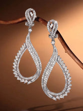 Peora Graceful CZ Earrings - Silver