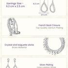 Peora Graceful CZ Earrings - Silver