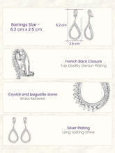 Peora Graceful CZ Earrings - Silver