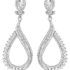 Peora Graceful CZ Earrings - Silver
