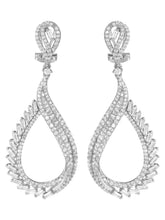 Peora Graceful CZ Earrings - Silver