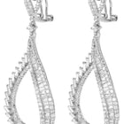 Peora Graceful CZ Earrings - Silver