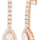 Peora Teardrop Crystal Earrings - Rose Gold