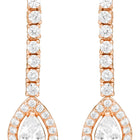 Peora Teardrop Crystal Earrings - Rose Gold