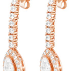 Peora Teardrop Crystal Earrings - Rose Gold