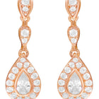 Peora Rose Gold Plated CZ Dangle Earrings