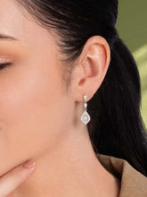 Peora CZ Dangle Earrings - Silver