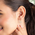 Peora Teardrop CZ Earrings - Rose Gold