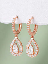 Peora Teardrop CZ Earrings - Rose Gold