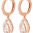 Peora Teardrop CZ Earrings - Rose Gold