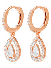 Peora Teardrop CZ Earrings - Rose Gold