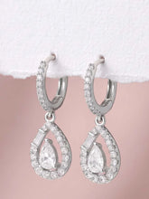 Peora Teardrop CZ Earrings - Silver