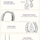 Peora Teardrop CZ Earrings - Silver