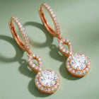 Peora Rose Gold Plated Classic CZ Drop Earrings