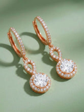 Peora Classic CZ Drop Earrings - Rose Gold
