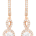 Peora Rose Gold Plated Classic CZ Drop Earrings