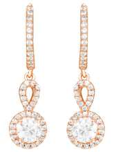 Peora Classic CZ Drop Earrings - Rose Gold