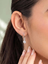 Peora Classic CZ Drop Earrings - Silver