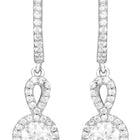 Peora Rhodium Plated Classic CZ Drop Earrings
