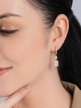 Peora Crystal Dangle Earrings - Rose Gold
