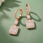 Peora Crystal Dangle Earrings - Rose Gold