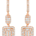 Peora Crystal Dangle Earrings - Rose Gold