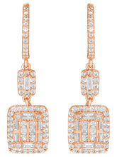 Peora Crystal Dangle Earrings - Rose Gold