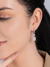 Peora Crystal Dangle Earrings - Silver