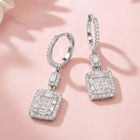 Peora Crystal Dangle Earrings - Silver