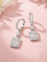 Peora Crystal Dangle Earrings - Silver