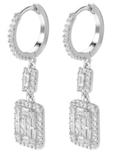 Peora Crystal Dangle Earrings - Silver