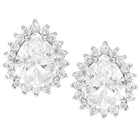 Peora Oval Blossom Stud Earrings - Silver