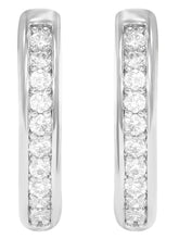 Peora Minimal CZ Hoop Earrings - Silver