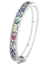 Peora Rainbow Crystal Kada - Silver