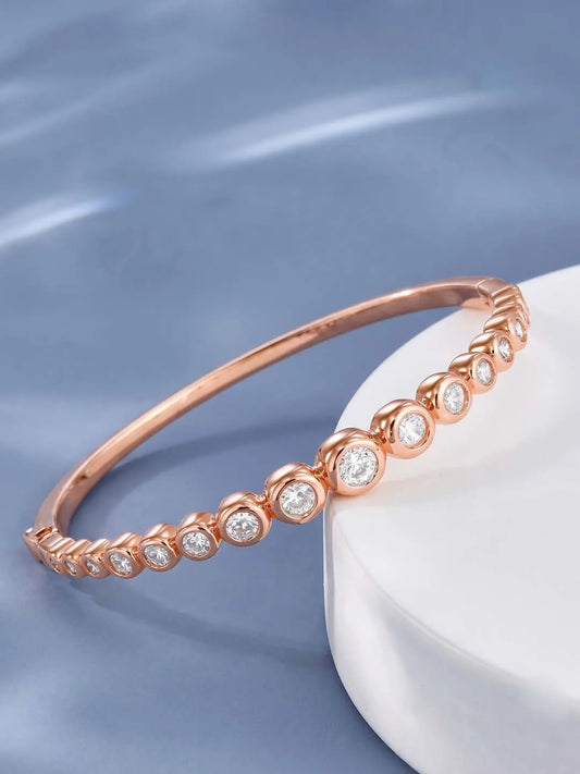Peora Classic CZ Tennis Kada - Rose Gold