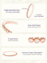 Peora Classic CZ Tennis Kada - Rose Gold