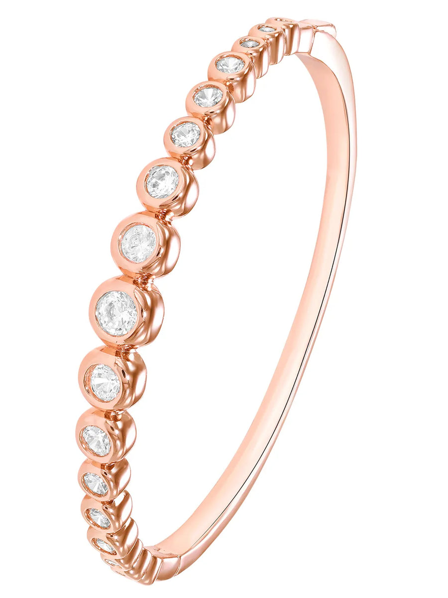 Peora Classic CZ Tennis Kada - Rose Gold