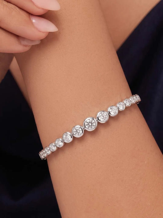 Peora Classic CZ Tennis Kada - Silver