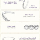 Peora Classic CZ Tennis Kada - Silver