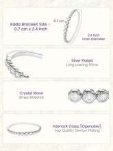 Peora Classic CZ Tennis Kada - Silver