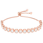 Peora Round Crystal Tennis Bracelet - Rose gold