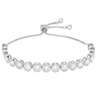 Peora Round Crystal Tennis Bracelet - Silver